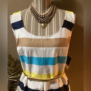 NEWT ELEGANT NINA WEST STRIPE DRESS